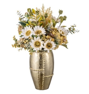 Exportateur de l'Inde Décoration de la maison Vases en métal Jardin Vases modernes au sol Décoration de la maison Salon Pot de fleur vintage en métal - Product Image 1