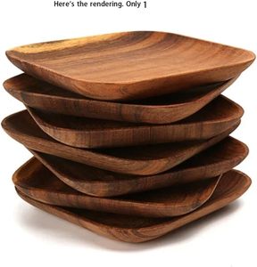 Nouveau Plateau de Service en Bois Écologique, Design Rond Moderne et Luxueux, Personnalisation Gravée, Vaisselle Réutilisable pour les Fêtes - Product Image 4