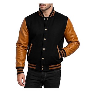 Wholesale OEM High QUality University <b>Thick</b> Winter Varsity <b>Jacket</b>-<b>Men</b> Customized Wool Varsity <b>Jacket</b> - Product Image 6