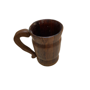 2025 New Design Wooden Bar <b>Mug</b> With Handle Customized Shape Best Quality Barware Beer <b>Mugs</b> Natural Color Kitchenware - Product Image 4