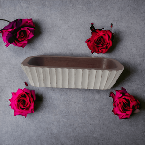 <b>Small</b> Modern Hand-Carved Mango Wood Bowl White Walnut Textured for Candle Holder Display Weddings Christmas Season <b>Lantern</b> Style - Product Image 3