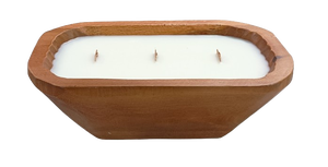 Bougie bol de pâte en bois parfumée de marque privée 3 mèches cire de soja cire de noix de coco prix d'usine personnalisé fabriqué au Vietnam décoration intérieure - Product Image 4