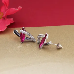 Pendentif vintage en or rose topaze pour femme |   Diamant tendance en or blanc |   Cadeau : Topaze or vintage, pendentif diamant tendance, or blanc - Product Image 1