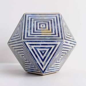 โต๊ะข้างดีไซน์ทันสมัยทำด้วยมือฝังมุกแม่ของเฟอร์นิเจอร์ไม้เวียดนามแบบกำหนดเองสำหรับการตกแต่งห้องนั่งเล่นในบ้านที่หรูหรา - Product Image 3