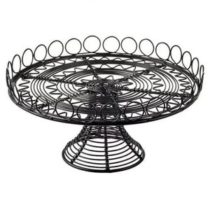 Soporte para Pastel de Hierro Forjado Ecológico, Apto para Lavavajillas, de Una Sola Capa, Acabado Rústico para Hogar, Bodas, Fiestas de Cumpleaños, Decoración de Mesa - Product Image 3