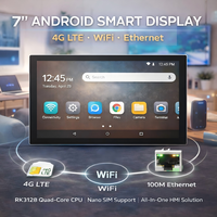 Módulo de Pantalla Inteligente HMI Android 7.1 RK3128 de 7 Pulgadas, 1024x600 IPS, Panel Táctil Capacitivo para Automatización Industrial