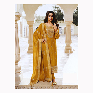 Impreso césped tres piezas cosido listo para usar colección Eid con césped Dupatta traje 2023 moda mujer verano vestidos casuales - Product Image 6