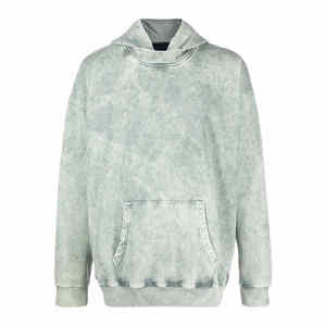 Sweat-shirts à capuche unis pour hommes avec logo personnalisé, effet délavé, pour l'hiver - Fabriqués au Pakistan, mélange polyester/coton, polaire imperméable, haute qualité - Product Image 5