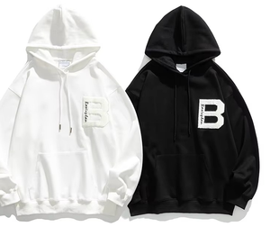 Solid Color Mens Hoodie Custom Oversized Fit Drop Shoulder Cotton Heavyweight Blank Style Men's Hoodies & Sweatshirts - Product Image 3