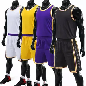Customized Plus <b>Size</b> Printed Purple <b>Basketball</b> Uniform for Unisex Team Wear Wholesale Short Sleeve - Product Image 2