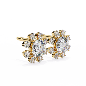 Pendientes Únicos de Oro de 18K con Diamante Cultivado en Laboratorio, Pendientes de Diamantes Premium - Product Image 2