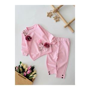 I miei piccoli ricami con motivo rosa Set da bambina-salmone - Product Image 3