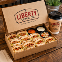 Boîtes d'emballage personnalisées avec logo AT PACK |   Boîtes d'emballage alimentaire jetables pour shawarma, sandwichs et plats à emporter des restaurants