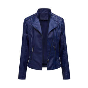 Women Genuine <b>Leather</b> Jacket Stylish Outerwear Autumn High Quality Comfortable Casual Breathable Windproof Durable Modern - Product Image 5