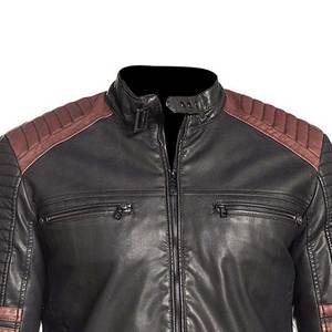 Design Your Own <b>Leather</b> Fashion <b>Jackets</b> For Men High Quality Men <b>Long</b> Sleeve <b>Leather</b> Biker <b>Jacket</b> in Best Price - Product Image 5