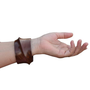 Fait à la main écologique grand Bracelet manchette en bois ethnique naturel Vintage Style religieux couleur personnalisée cadeau de mariage pour les femmes - Product Image 2