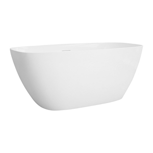 Baignoire autoportante en acrylique moderne et écologique blanche FW-3302 pour salle de bain d'appartement - Product Image 5