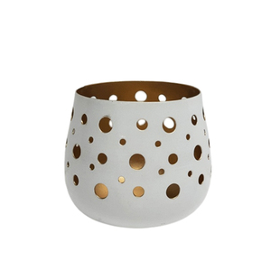 Porte-bougie rond en cuivre et Aluminium, 20 pièces, Design de luxe décoratif pour la maison, porte-bougie de Style moderne personnalisé à la main - Product Image 4