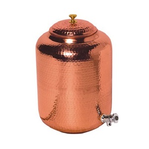 Dispensador de agua potable de cobre martillado con enfriador de agua de forma redonda de la mejor calidad para uso en utensilios de cocina - Product Image 5