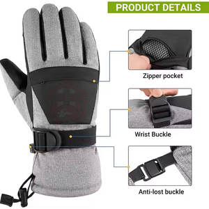 Pakistan Manufacture Sports Heated Ski <b>Gloves</b> Full Finger Customized Winter <b>Waterproof</b> Leather Ski <b>Gloves</b> For Adult <b>Men's</b> - Product Image 2