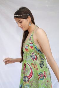 Robe indienne à imprimé floral en coton avec bloc à la main, tenue de fête d'été pour femmes, style boho, robe cadeau de mariée personnalisée en solde - Product Image 4