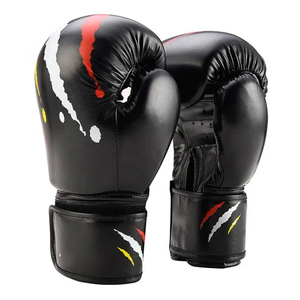 Gants de boxe professionnels en cuir PU, extensibles, pour entraînement, sparring, MMA, kickboxing, durables, antichoc, avec fermeture, pour la gym, le fitness, unisexe - Product Image 1