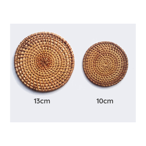 Placa redonda de ratán hecha a mano, decoración de pared, placa de cargador tejida Natural, cesta colgante Bohemia para decoración del hogar - Product Image 3