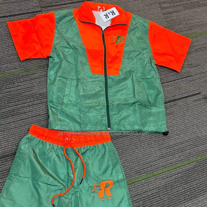 ชุดเสื้อแจ็คเก็ตกันลมผ้าไนลอน2ชิ้นสำหรับผู้ชายชุดกางเกงขาสั้นเสื้อกันลมออกแบบโลโก้ได้ตามต้องการฤดูร้อน - Product Image 1