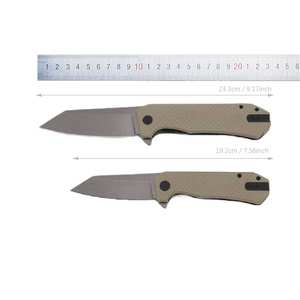 มีดพับแบบมีชั้นเชิงมีดดีไซน์พิเศษของคุณมีรูปแบบเพชรที่จับ G13ในการผลิตมีด MOQ ต่ำ - Product Image 6