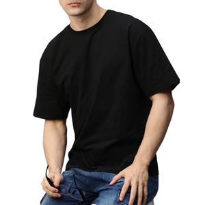 เสื้อยืดผ้าฝ้ายออร์แกนิก100% สำหรับผู้ชายสีทึบปรับแต่งได้ป้องกันรอยยับโดยตรงจากโรงงานในเวียดนาม - Product Image 1