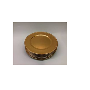 Assiette de chargeur en laiton Assiette de chargeur en verre vintage avec plat de dîner de mariage en or et produit Offre Spéciale - Product Image 6