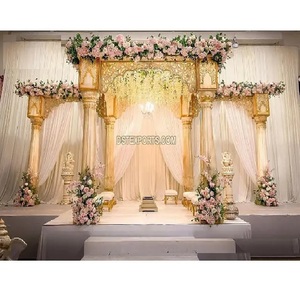 Ensemble de Mandap de mariage avec décoration moderne de Grand-Fusion, ensemble de Mandap de mariage indien du palais Maharani - Product Image 1