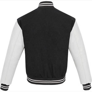 Vestes Letterman Varsity pour hommes avec manches en cuir noir Veste de sports d'hiver Varsity Vente en gros pas cher - Product Image 3
