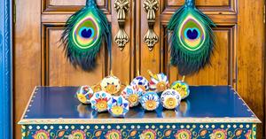 Set Of 10 Blue And White Ceramic Cupboard Cabinet Door Knobs <b>Drawer</b> Pulls <b>Small</b> 1.5" Diameter - Product Image 2