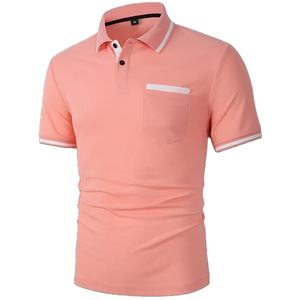 Camiseta Polo de Verano para Hombre, Estilo Urbano, Cuello Camisero, Corte Ajustado Informal, Manga Corta, Color Puro, Secado Rápido, Poliéster - Product Image 6