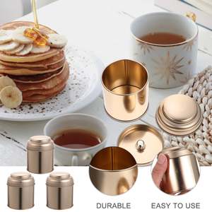 Hot Selling Round Shape Gold Polish Candle <b>Jars</b> With Lid Perfect For Home Decor Product Hotel Restaurant Room Cafe Tableware Use - Product Image 6