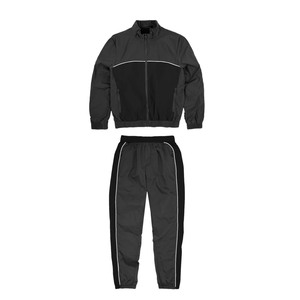 Survêtement en nylon à capuche d'hiver classique pour femmes deux pièces décontracté solide imprimé antibactérien coupe-vent vêtements de sport - Product Image 2