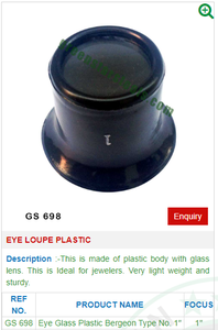 Lupa de ojo de plástico GS 698 para herramientas y equipos de joyería - Product Image 2