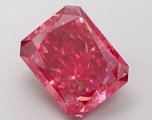 เพชรทรงเรเดียนต์คัท 10.53 กะรัต สีแดงสดแบบแฟนซี ผลิตในห้องปฏิบัติการด้วยเทคนิค CVD ได้รับการรับรองจาก IGI สำหรับงานออกแบบเครื่องประดับตามสั่ง - Product Image 1