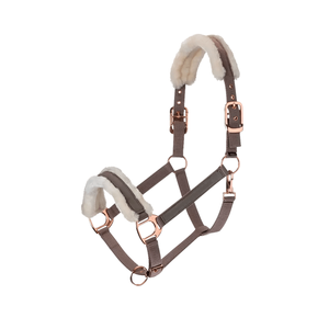 Licou de cheval réglable élégant avec collier rembourré en polaire durable et confortable pour l'équitation - Product Image 3