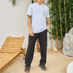 Camiseta pesada de manga corta extragrande de alta calidad de punto sólido de 220 gramos personalizada para hombres - Product Image 6