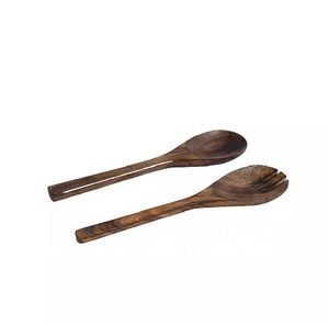 Accessoires de cuisine durables Couverts en bois Fabricant de serveurs à salade domestique Cuillères à salade en bois de bonne qualité Ensemble de couverts - Product Image 5