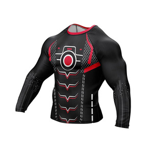 Spandex Polyester Sur mesure Respirant Séchage rapide Rash Guard pour homme Manches longues Haute qualité Logo brodé 2025 - Product Image 3