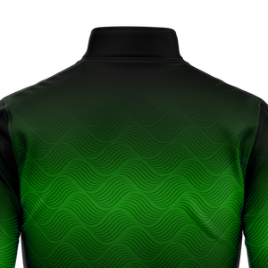 เสื้อสเวตเตอร์คอปกตั้งซิปครึ่งซิปของผู้ชายใส่สบายพอดีตัว1/4ซิปนูนแขนปล่อยผ้าฝ้ายธรรมดา - Product Image 5