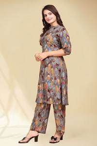 Nuevo lanzamiento Premium Heavy Rayon Aline Kurta Plazo Pair Ropa informal moderna para fiesta - Product Image 2