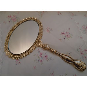 Espejo de mano de diseño elegante, Material metálico, espejo de mano, espejo de maquillaje para mesa, Camping, viaje, uso a un precio razonable - Product Image 5