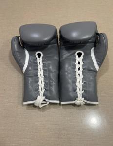 Guantes de Boxeo Profesionales de Piel de Vacuno Gris, Modelo Más Reciente, Guantes de Entrenamiento de Boxeo, Sparring y Combate, Precio Económico - Product Image 3