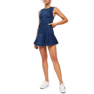 ฟรีพีเพิล วีเมนส์ อลิซ แชมเบรย์ มินิเดรสสีน้ำเงิน/เขียวเดนิมไซส์ 6 - Product Image 1