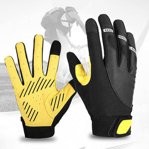 Gants de cyclisme à doigts complets pour femmes 2025 Rembourrage en gel antidérapant Sports d'hiver Impression en matériau PU Gants d'équitation antidérapants d'été - Product Image 3