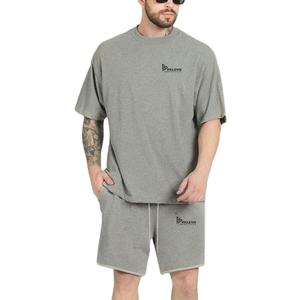 Conjunto corto para hombre, ropa de manga corta para hombre, la mejor calidad, 100% algodón, estilo casual francés, conjunto de pantalones cortos y camiseta. - Product Image 4